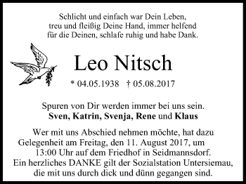 Anzeige von Leo Nitsch von MGO
