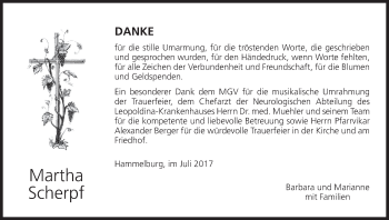 Anzeige von Martha Scherpf von MGO