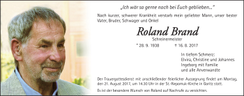 Anzeige von Roland Brand von MGO