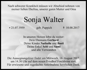 Anzeige von Sonja Walter von MGO