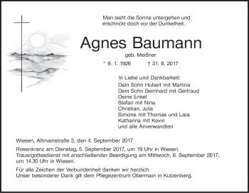 Anzeige von Agnes Baumann von MGO