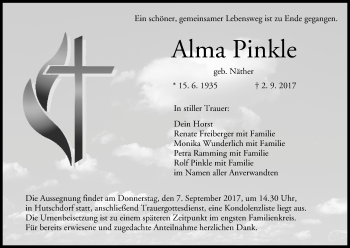 Anzeige von Alma Pinkle von MGO