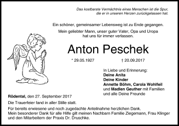 Anzeige von Anton Peschek von MGO