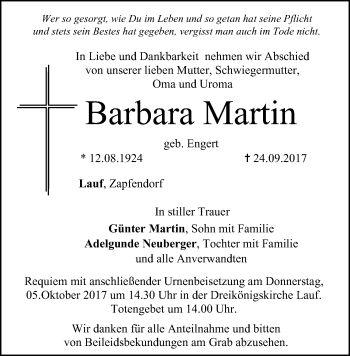 Anzeige von Barbara Martin von MGO