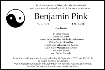 Anzeige von Benjamin Pink von MGO