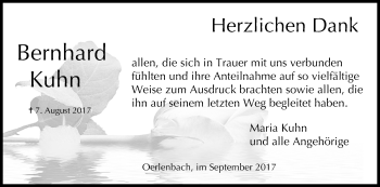 Anzeige von Bernhard Kuhn von MGO