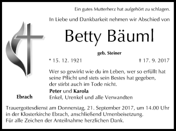 Anzeige von Betty Bäuml von MGO