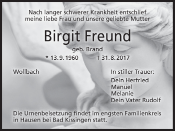 Anzeige von Birgit Freund von MGO