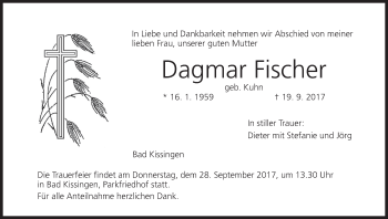 Anzeige von Dagmar Fischer von MGO