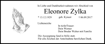 Anzeige von Eleonore Zylka von MGO