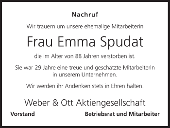 Anzeige von Emma Spudat von MGO