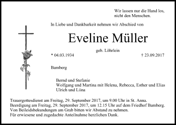 Anzeige von Eveline Müller von MGO