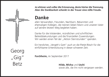 Anzeige von Georg  Betz von MGO