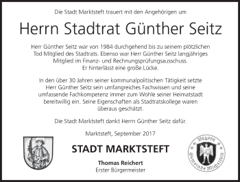 Anzeige von Günther Seitz von MGO