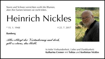 Anzeige von Heinrich Nickles von MGO