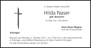Anzeige von Hilda Naser von MGO