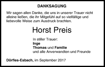 Anzeige von Horst Preis von MGO