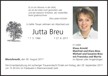 Anzeige von Jutta Breu von MGO