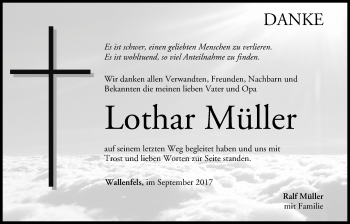Anzeige von Lothar Müller von MGO
