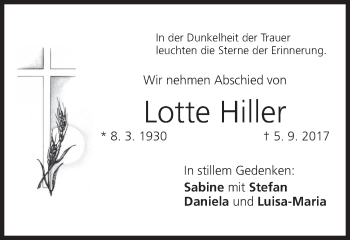 Anzeige von Lotte Hiller von MGO