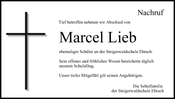 Anzeige von Marcel Lieb von MGO