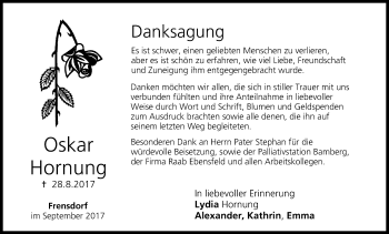 Anzeige von Oskar Hornung von MGO