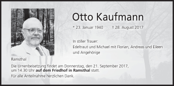 Anzeige von Otto Kaufmann von MGO