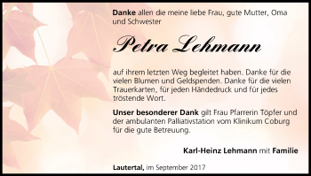 Anzeige von Petra Lehmann von MGO