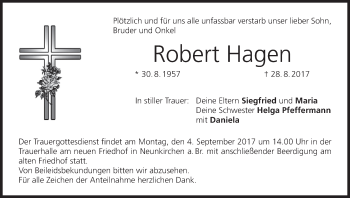 Anzeige von Robert Hagen von MGO