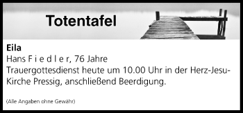 Anzeige von Totentafel vom 23.09.2017 von MGO