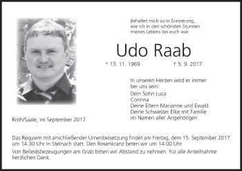 Anzeige von Udo Raab von MGO