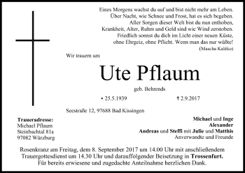 Anzeige von Ute Pflaum von MGO