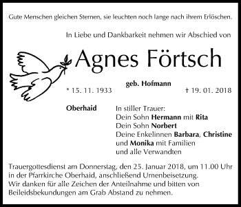 Anzeige von Agnes Förtsch von MGO