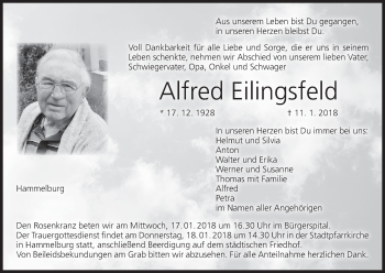 Anzeige von Alfred Eilingsfeld von MGO