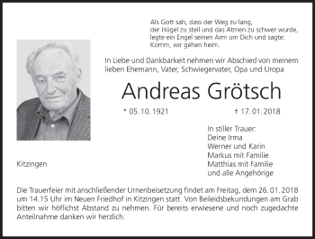 Anzeige von Andreas Grötsch von MGO