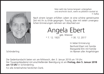 Anzeige von Angela Ebert von MGO