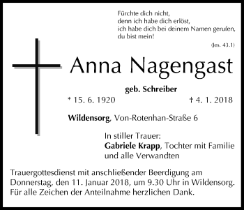 Anzeige von Anna Nagengast von MGO