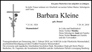 Anzeige von Barbara Kleine von MGO