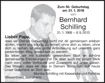 Anzeige von Bernhard Schilling von MGO