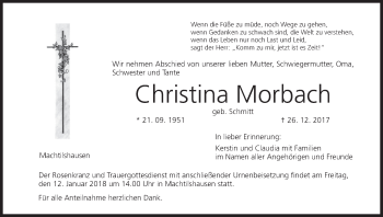Anzeige von Christina Morbach von MGO