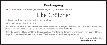 Anzeige von Elke Grötzner von MGO