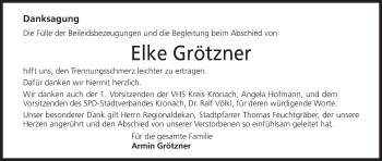 Anzeige von Elke Grötzner von MGO