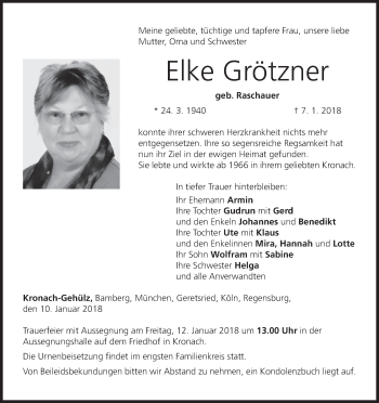 Anzeige von Elke Grötzner von MGO