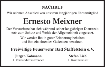 Anzeige von Ernesto Meixner von MGO