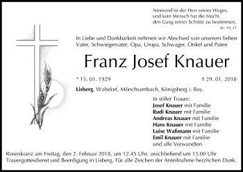 Anzeige von Franz Josef Knauer von MGO