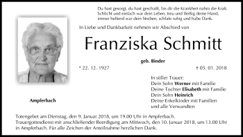 Anzeige von Franziska Schmitt von MGO