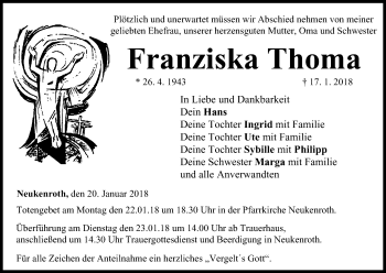 Anzeige von Franziska Thoma von MGO