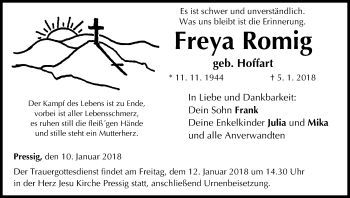 Anzeige von Freya Romig von MGO
