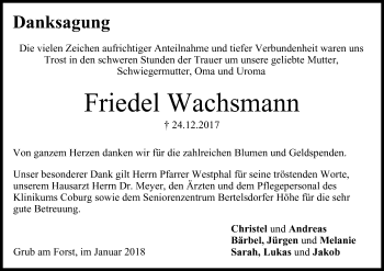 Anzeige von Friedel Wachsmann von MGO