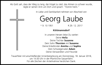 Anzeige von Georg Laube von MGO